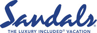Blue Logo that says Sandals The Luxury Included Vacation